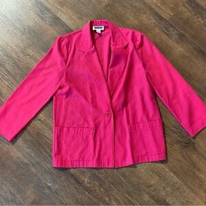 Vintage Prophecy by Sag Harbor Hot Pink oversized Blazer